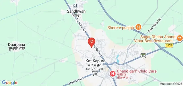 Akal Sahaye College of Education, Faridkot Map