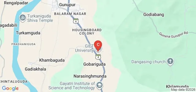 GIET University, Gunupur Map