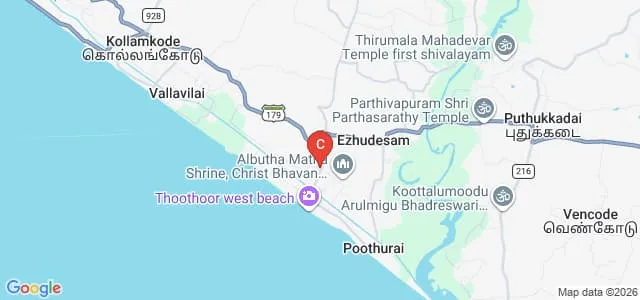 St Jude's College, Thoothoor Map