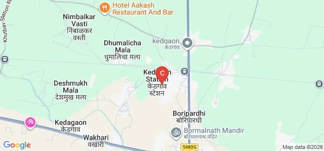 Subhash Baburao Kul Arts Commerce and Science College, Kedgaon Map