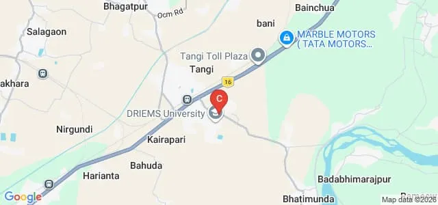 DRIEMS Institute of Health Sciences and Hospital, Kairapari Map