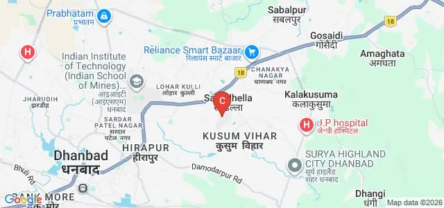 Shaheed Nirmal Mahto Medical College, Dhanbad Map
