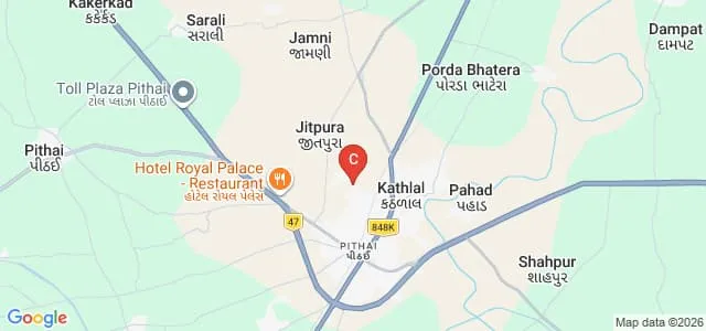 Government Arts and Commerce College, Kathlal Map