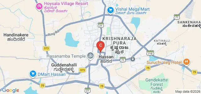 Arakalagudu Varadarajulu Kanthamma College for Women, Hassan Map