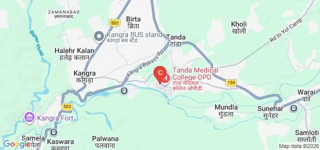 Dr Rajendra Prasad Government Medical College, Tanda Map
