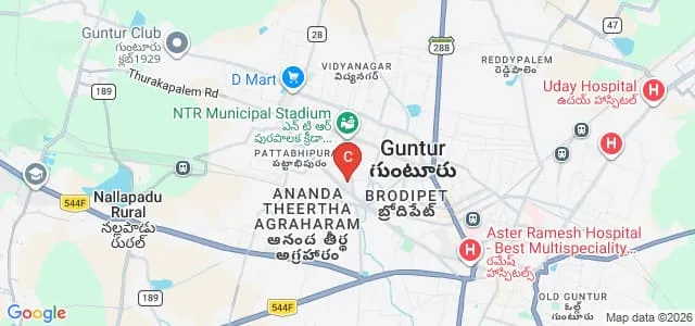 Tellakula Jalayya Polisetty Somasundaram College, Guntur Map