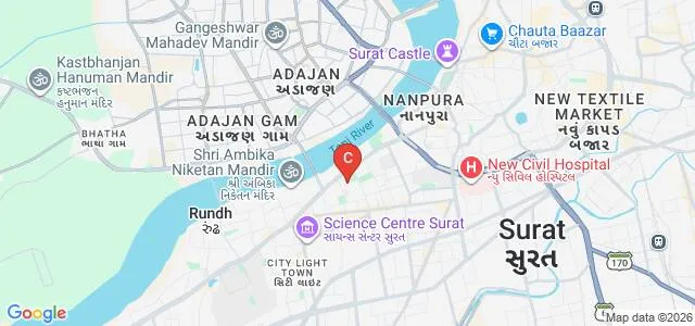Evening Commerce College, Surat Map