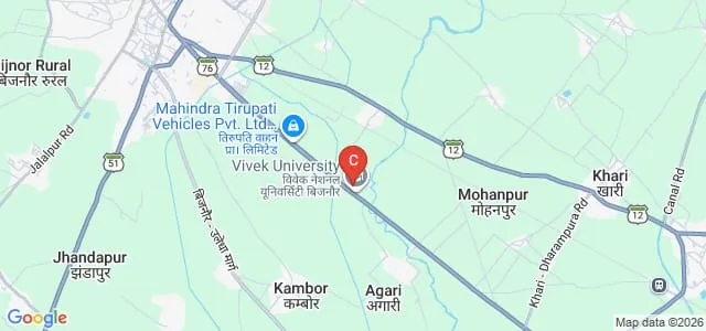 Vivek Colleges of Teacher Education, Bijnor Map