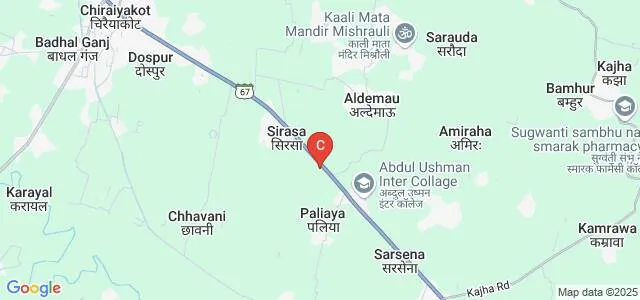 Namwar Khuddan Smarak Kisan Mahavidyalaya, Mau Map
