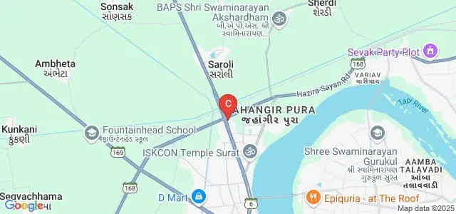Vivekanand College, Surat Map