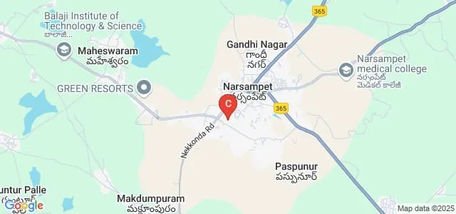 KSR Mahila Degree College, Narsampet Map
