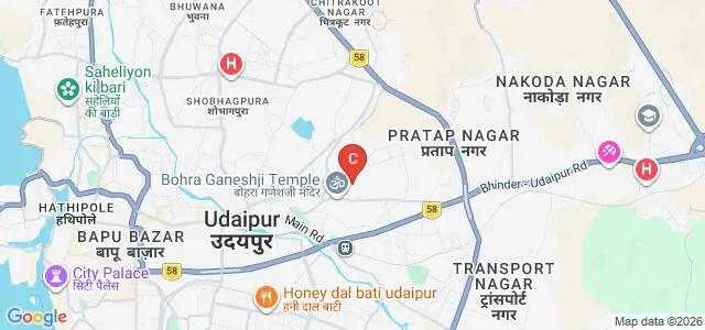 College of Technology and Engineering, Maharana Pratap University of Agriculture and Technology, Udaipur Map
