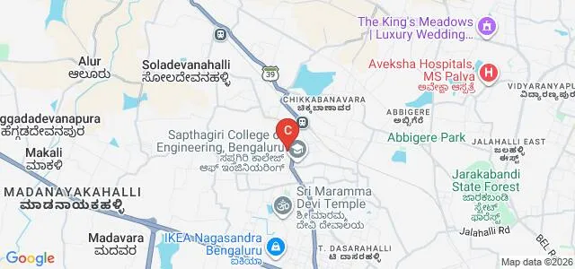 Sapthagiri Institute of Medical Sciences and Research Center, Bangalore Map