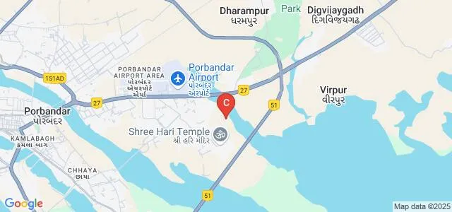 Dr VR Godhania College of Engineering and Technology, Porbandar Map