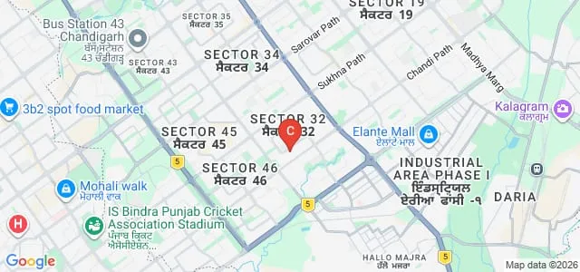 Regional Institute of English, Chandigarh Map