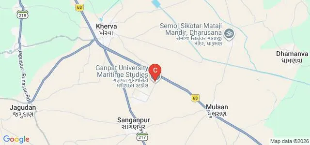 Institute of Technology, Ganpat University, Mehsana Map
