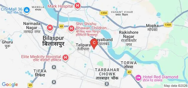 Dwarika Prasad Vipra PG College, Bilaspur Map