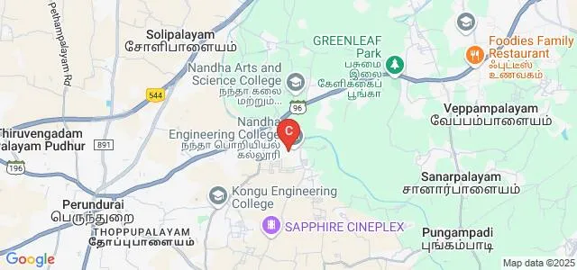 Nandha College of Technology, Erode Map