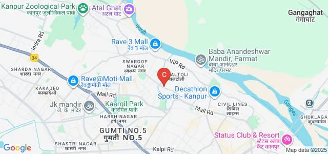 Dr Virendra Swarup College of Management Studies, Kanpur Map
