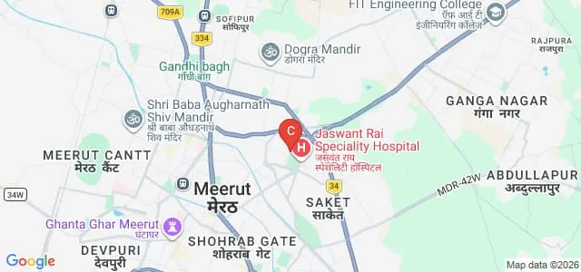 Meerut College, Meerut Map