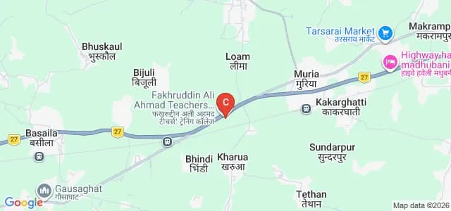 Fakhruddin Ali Ahmad Teachers Training College, Darbhanga Map