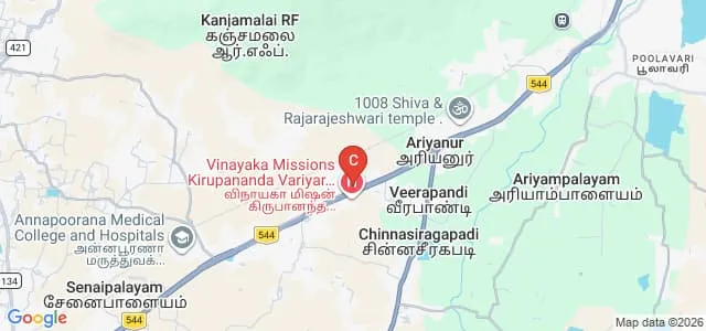 Vinayaka Mission's College of Physiotherapy, Salem Map