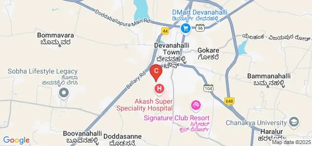 Akash Institute of Physiotherapy, Bangalore Map