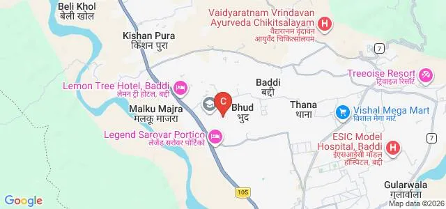 School of Engineering and Emerging Technologies, Baddi University of Emerging Sciences and Technology, Baddi Map