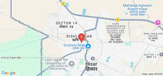 Fateh Chand College for Women, Hisar Map