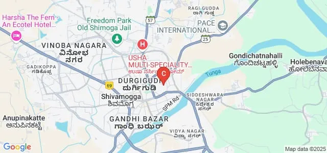Government First Grade College, Shimoga Map