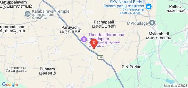 Aishwarya Polytechnic College, Paruvachi Map