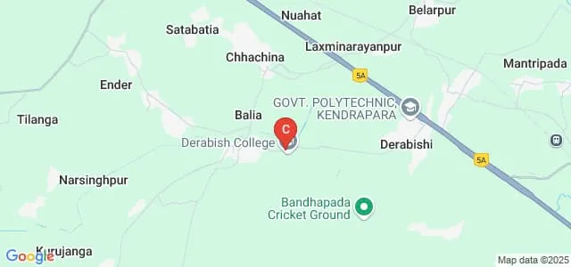 Derabish College, Kendrapara Map
