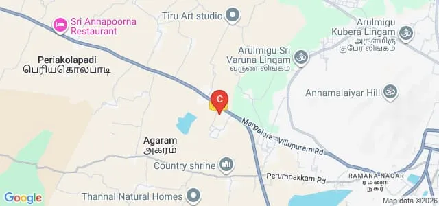 Kamalakshi Pandurangan College of Pharmacy, Tiruvannamalai Map