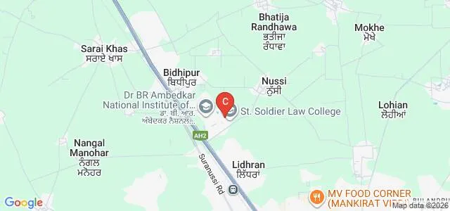 St Soldier Institute of Hotel Management and Catering Technology, Jalandhar Map