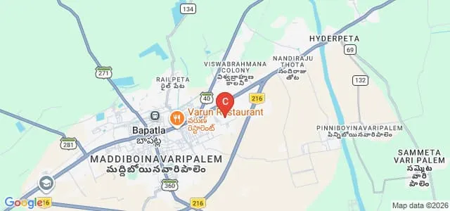 Bapatla College of Arts and Sciences, Guntur Map