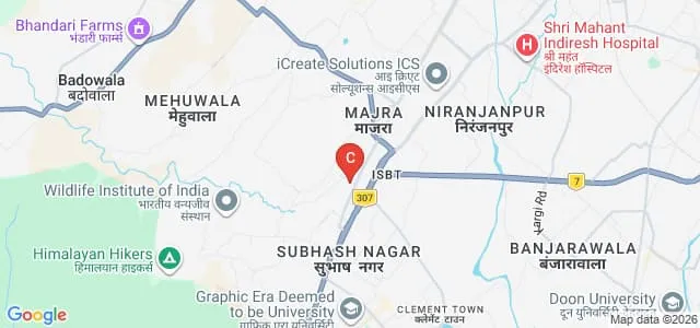 Uttaranchal PG College of Bio Medical Sciences and Hospital, Dehradun Map