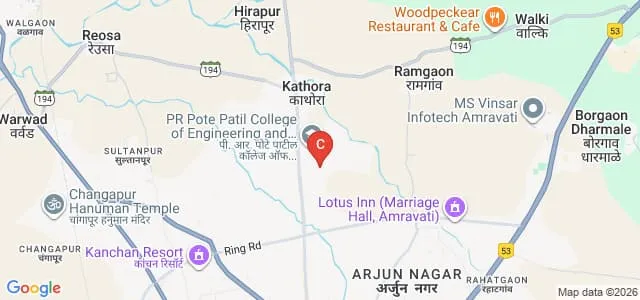 PR Pote College of Agriculture, Amravati Map