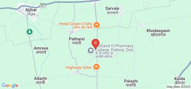 Damji Posla Gavit Ayurved College and Hospital, Nandurbar Map