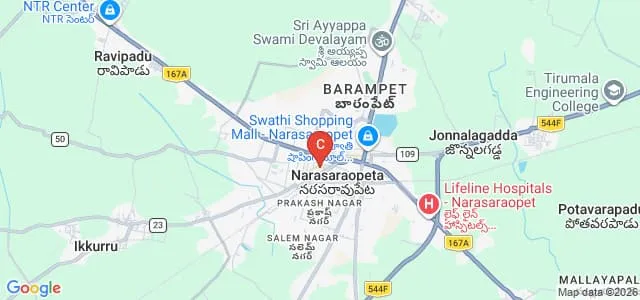 Vagdevi Degree College, Narasaraopet Map