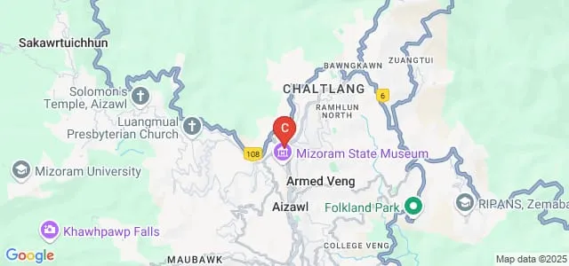 Government Hrangbana College, Aizawl Map