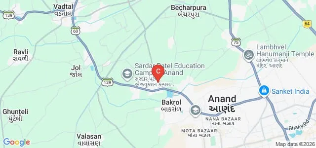 AIMS College of Management and Technology, Bakrol Map