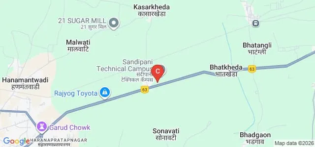 MDA School of Pharmacy, Latur Map