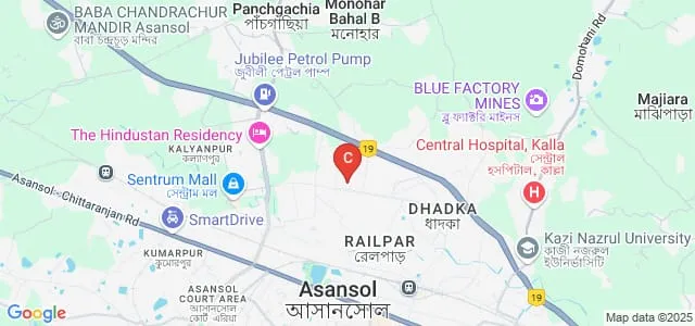HLG Institute of Nursing, Asansol Map