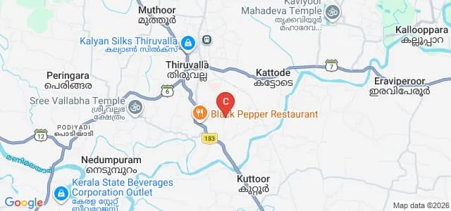 Mar Athanasios College for Advanced Studies, Tiruvalla Map
