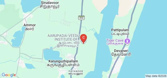 Aarupadai Veedu Institute of Technology, Kancheepuram Map