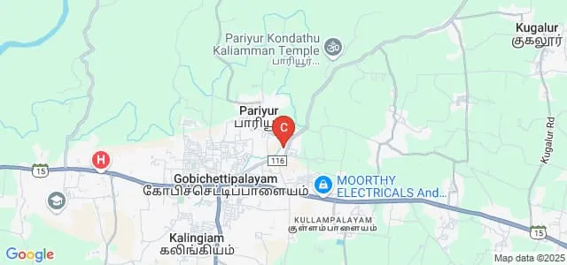 PKR Arts College For Women, Erode Map