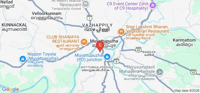 Sree Narayana College of Education, Muvattupuzha Map