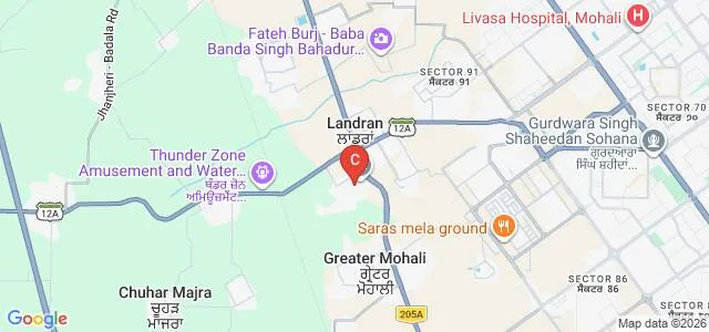 Chandigarh College of Hospitality, Mohali Map