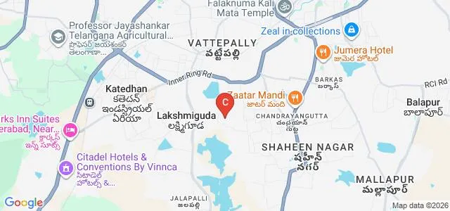 Aurora's Design Academy, Hyderabad Map