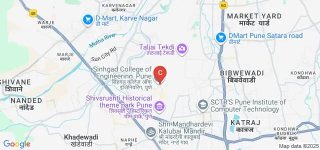 Sinhgad College of Architecture, Pune Map